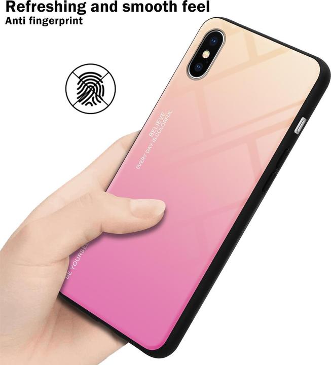 Image du produit Cadorabo Couverture en verre TPU 2 couleurs (Apple iPhone X)