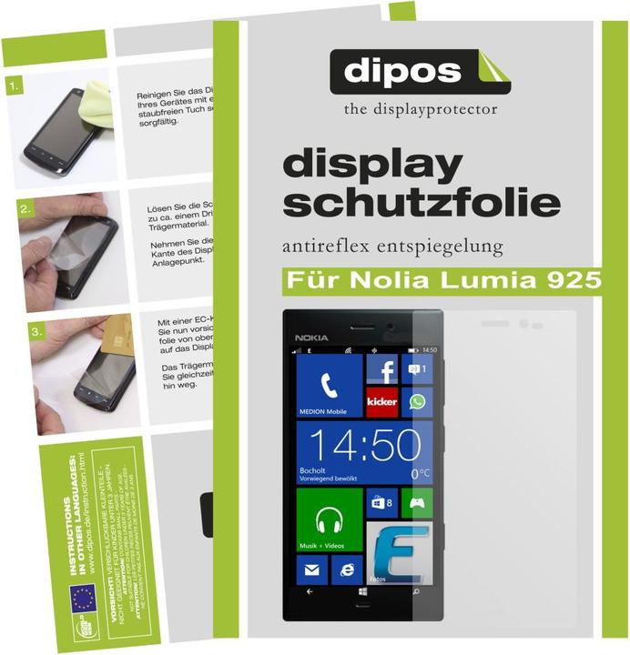 Produktbild Dipos Displayschutzfolie Antireflex (2 Stück, Nokia Lumia 925)