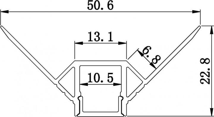 Produktbild Synergy 21 LED UProfil 200cm ALU070R Rigips Eckprofil