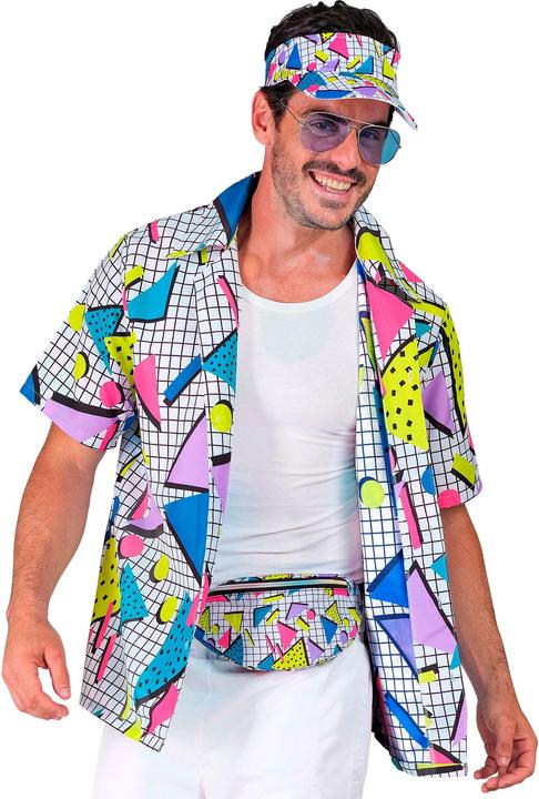 Image du produit Widmann The 80s FUNKY FASHION - funky white (chemise), S/M (S/M)