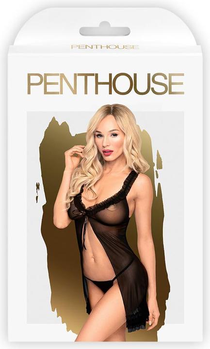 Image du produit Penthouse Lingerie After Sunset Nuisette avec string sexy - Noir (L, XL)