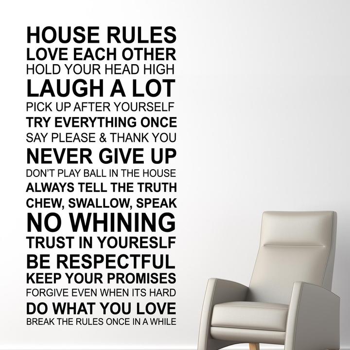 Image du produit Walplus Quota de House Rules (90 x 90 cm)
