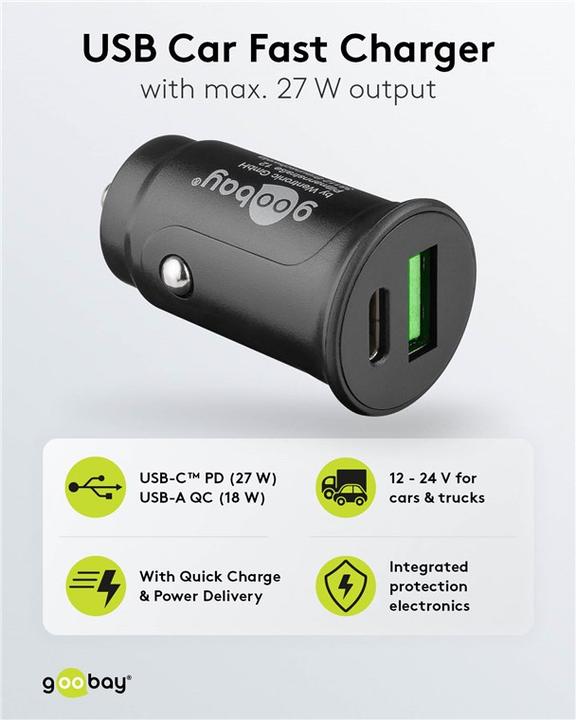 Actual product image Goobay Dual USB charger