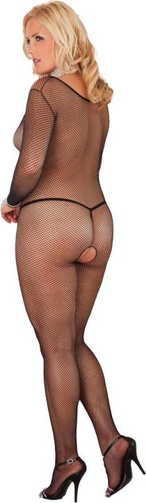 Produktbild René Rofé Deep-V fishnet bodystocking (XL, XXL)