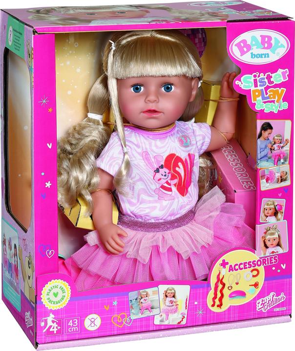 Actual product image Zapf Creation Sister Play & Style 43cm
