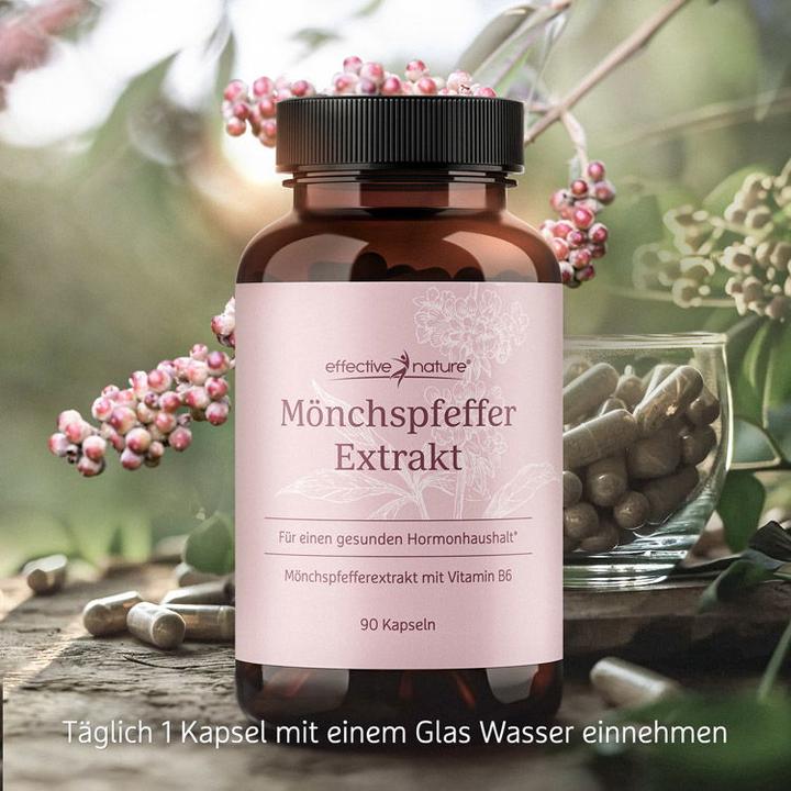 Immagine prodotto Effective Nature Mönchspfefferextrakt (90 Pezzo/i, Pillole, 90 g)