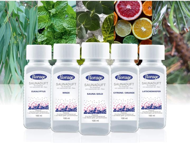 Actual product image Florage 5x 100ml Sauna Infusion Gift Set