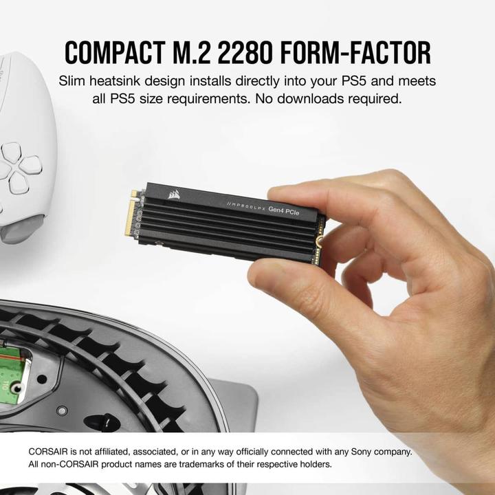 Actual product image Corsair MP600 PRO LPX (8000 GB, M.2 2280)