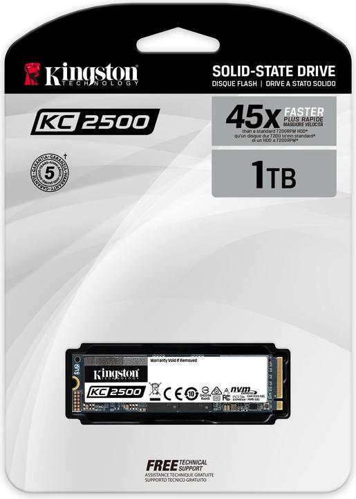 Actual product image Kingston KC2500 NVMe (1000 GB, M.2 2280)