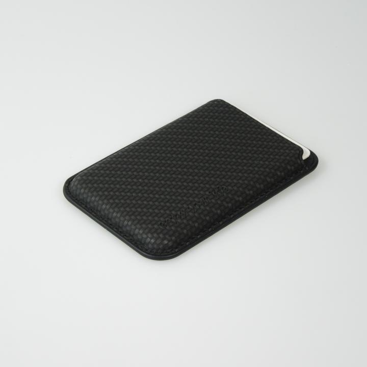 Produktbild PhoneLook Magnetischer Kartenhalter Wallet Carbon Effekt Kompatibel mit MagSafe (Apple iPhone 12, Realme 12 Pro+)