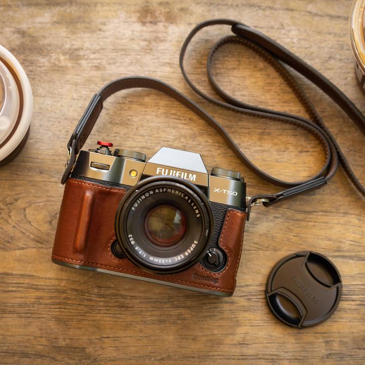 Image du produit SmallRig 4711 Kit demi-coque en cuir pour X T50 (Vert) (Étui pour accessoires de caméra, 1.26 l)