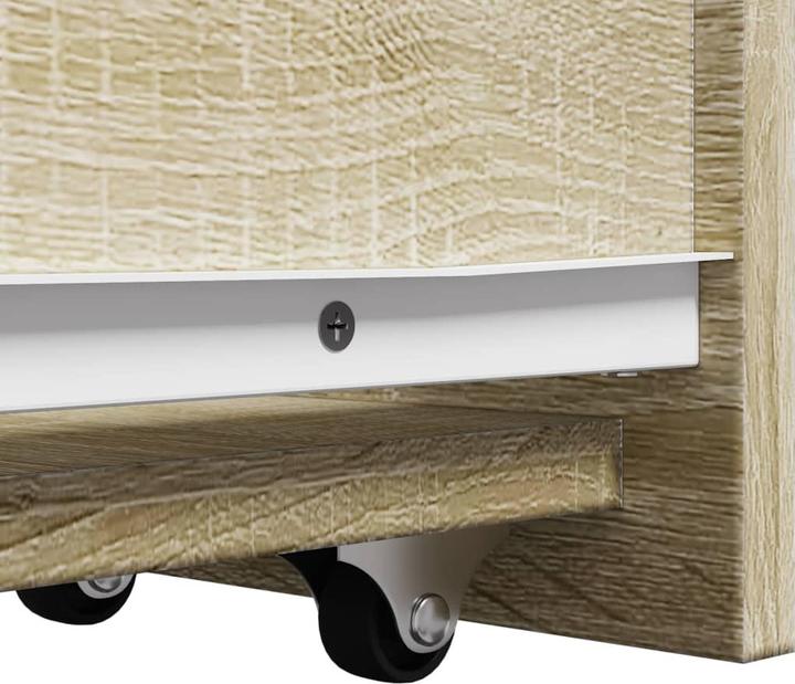 Actual product image VidaXL Narrow bathroom cabinet with castors