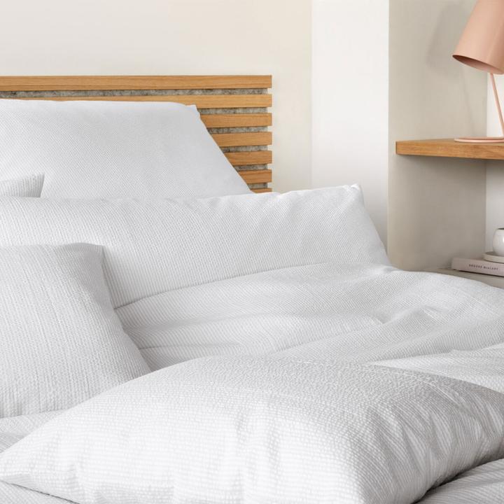 Actual product image Elegante Stockholm woven seersucker bed linen (Bedding set, 135x200 cm + 80x80 cm)