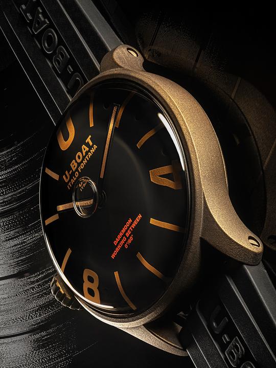 Actual product image U-Boat 9548 Darkmoon Brown Vintage men's watch 44mm 5ATM (Analogue wristwatch, 44 mm)