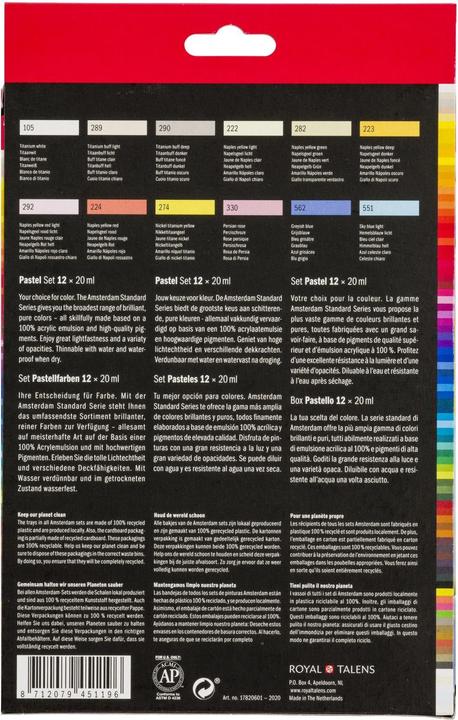 Actual product image Amsterdam Acrylic colour pastels (Multicoloured, 240 ml)