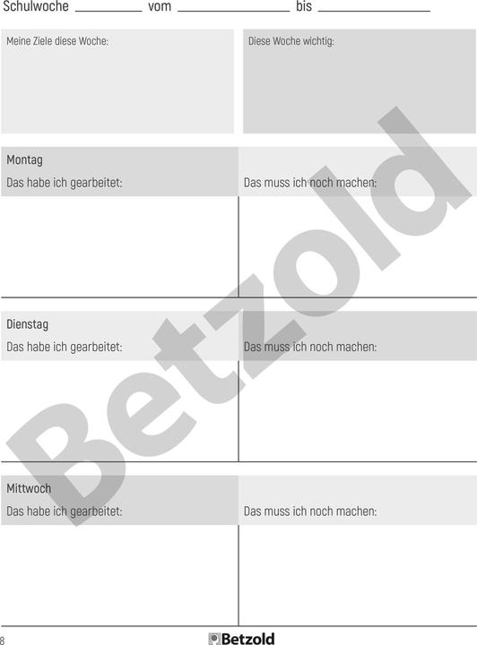 Produktbild Betzold Lerntagebuch