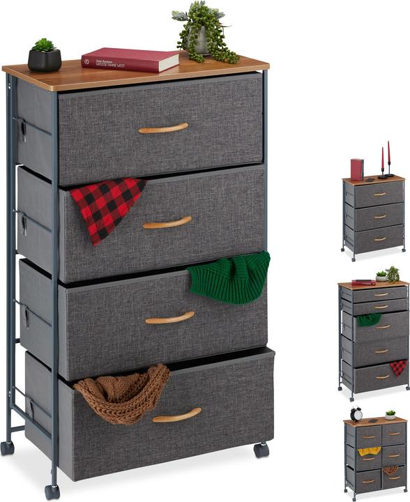 Produktbild Relaxdays Schubladenschrank (58 x 30 x 93 cm)