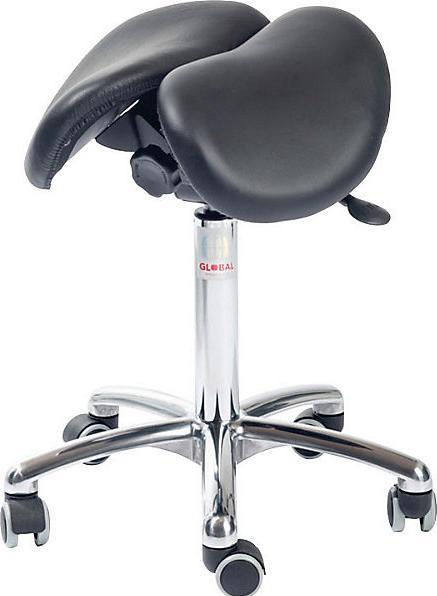 Immagine prodotto kaiserkraft Sgabello a sella con sedile diviso, altezza sedile 450 - 580 mm, pelle