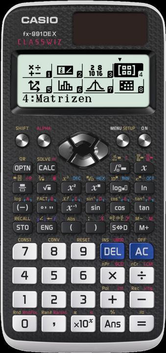 Casio Fx-991de X (Solarzellen, Batterien)