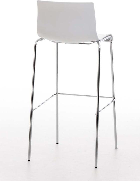 Produktbild CLP Barhocker Hoover Chrom 4-Fuss Gestell, weiss