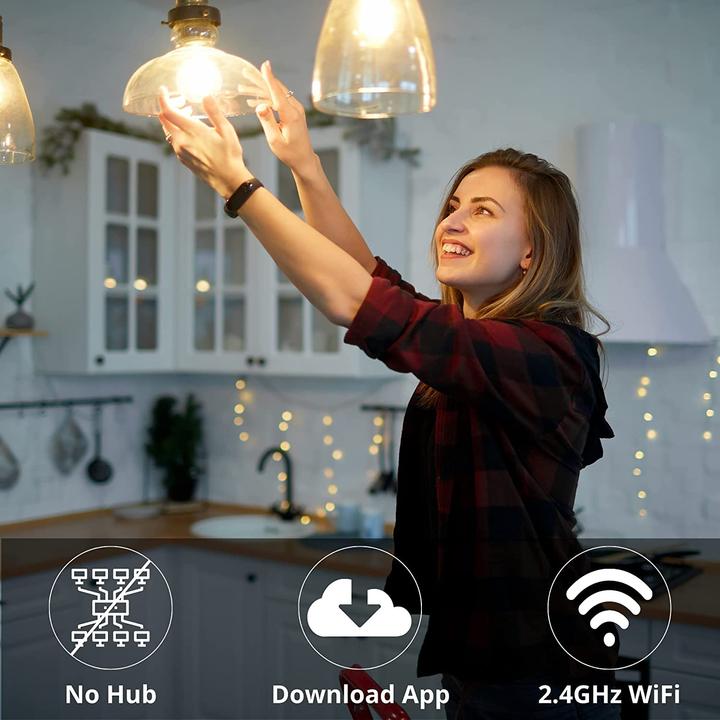 Produktbild Blaupunkt Smart Glühbirne E27 - WiFi - Dimmbar - Intelligente Lampe - 9W - Google Home - Einzeln (E27, 9 W, 900 lm, 1 x, F)