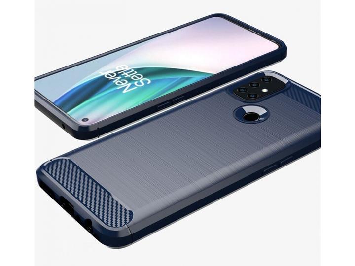 Actual product image Screenguard OnePlus North N10 5G Sleeve Carbon Brushed Soft TPU (OnePlus North N10 5G)