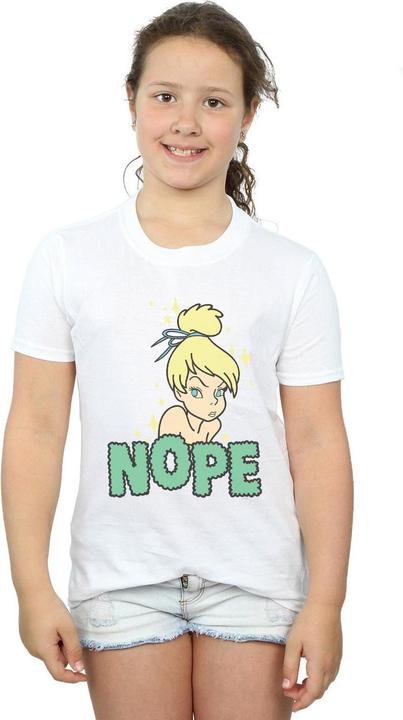 Actual product image Disney Girls Tinker Bell Nope Cotton T-Shirt (140, 146)