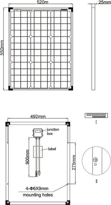 Actual product image Offgridtec Solar module (50 W, 3.70 kg)