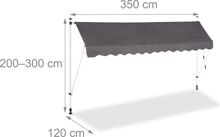 Produktbild Relaxdays Klemmmarkise (3.50 m)