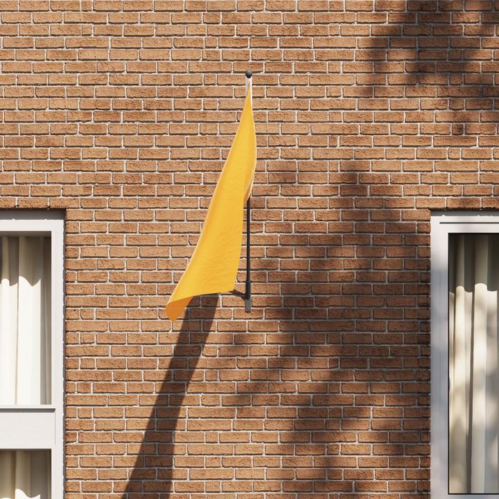 Produktbild VidaXL Flaggenmast Halterung für 1 Flagge zur Wandmontage aus schwarzem Metall