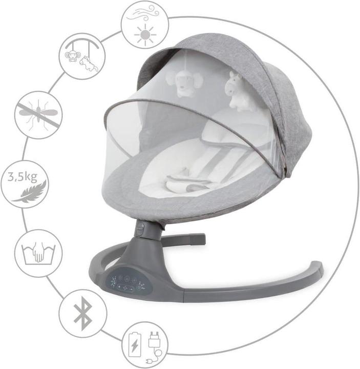 Produktbild Kidwell LUXI 2in1 elektrische Schaukel mit Moskitonetz und Bluetooth