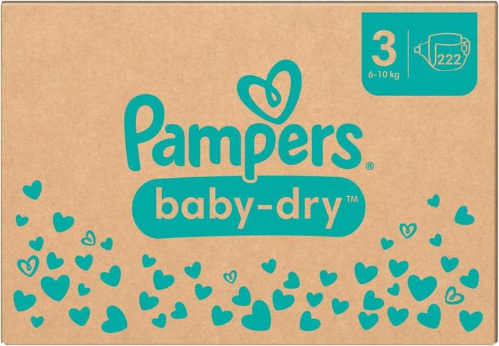 Productafbeelding Pampers Baby-Dry (Gr. 3, Maandelijks pakket, 222 Stuk)