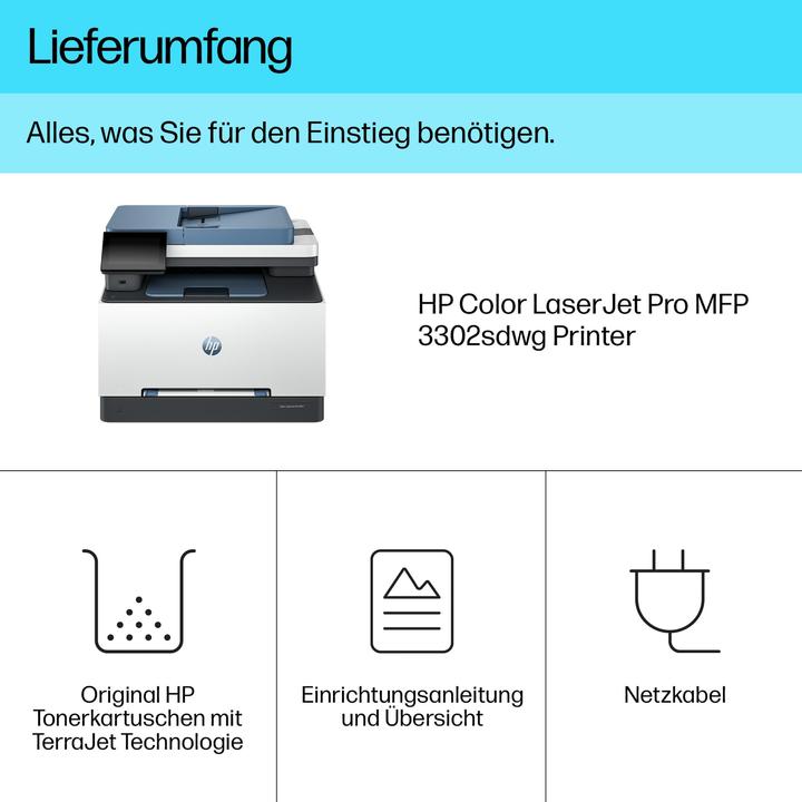 Actual product image HP Color LaserJet Pro MFP 3302sdwg (Laser, Colour)