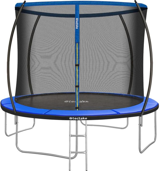 tectake Trampoline Jumpy - tear resistant mat, safety net, padded edges, entry ladder (305 cm)