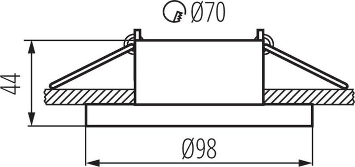 Produktbild Kanlux ELNIS L 27806 Einbaurahmen Dekoring GU5,3/GU10 weiss, chrom