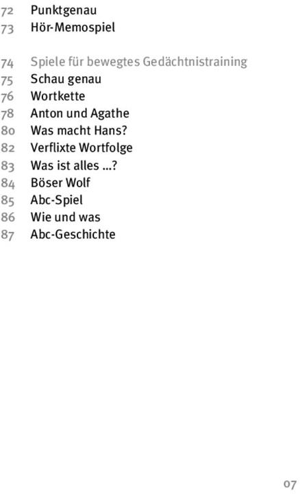 Produktbild Die 50 besten Spiele zum Gedächtnistraining mit Senioren (Deutsch)