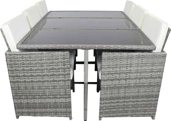 Produktbild VCM 7-tlg Sitzgruppe Gartenmöbel Set Rattan (170 cm)