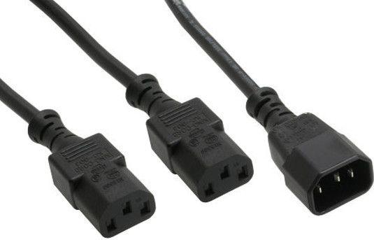 Actual product image InLine Y-distributor cable, 1x IEC plug to 2x IEC socket (1.80 m, IEC 309)