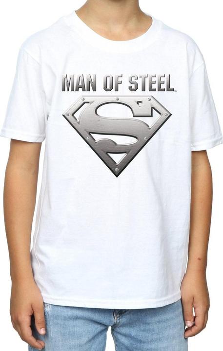 Actual product image Boys Superman Man Of Steel Shield T-Shirt (140, 146)