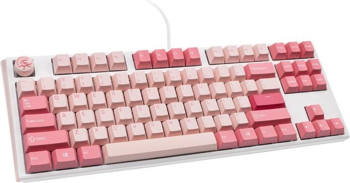 Produktbild Ducky One 3 Gossamer Pink TKL Gaming Tastatur - MX-Ergo-Clear (US) (Kabelgebunden)