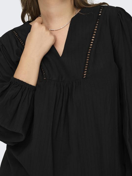 Produktbild Only Normal geschnitten V-Ausschnitt Elastische Bündchen Puffärmel Top Top (44)
