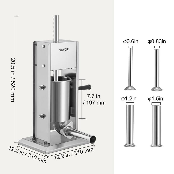 Image du produit Ich-zapfe Embossoir à saucisses, machine à embossage, presse à saucisses - 3 L