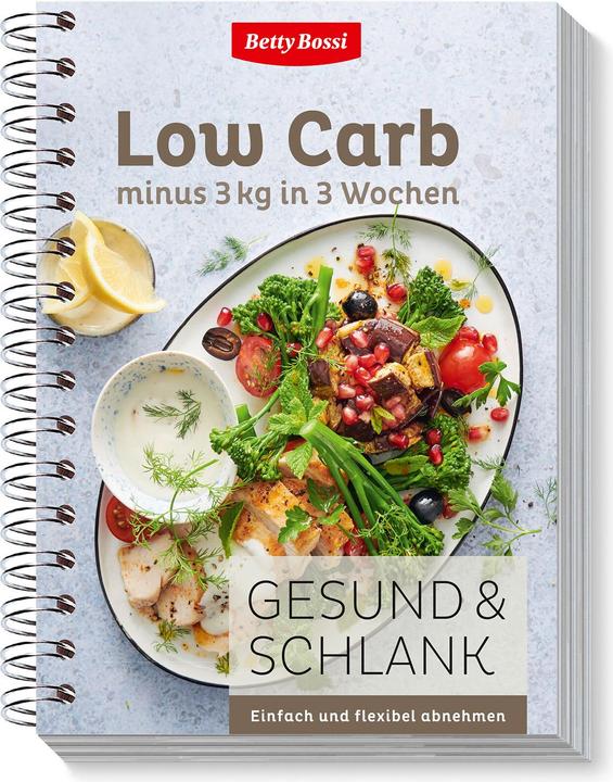 Immagine prodotto Betty Bossi Kochbuch Gesund & Schlank - Low Carb minus 3 kg in 3 Wochen (Tedesco)