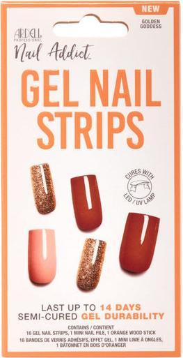 Immagine prodotto Ardell Nail Addict Gel Nail Strips Golden Goddess 16 Stk (Dea d'oro)