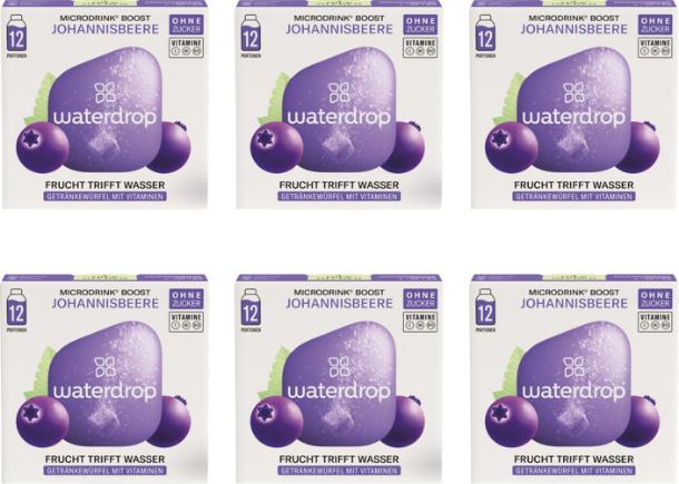 Produktbild Waterdrop Boost (Schwarze Johannisbeere, Holunderbeere, 6 x)