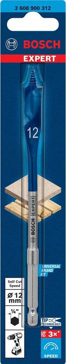Image du produit Bosch Professional Zubehör Mèche à fraiser plate EXPERT Self Cut Speed, 12 x 152 mm (12 millimètres)