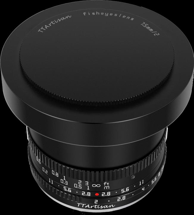 Actual product image TTArtisan 7.5 mm, f/2.0 (Canon RF, APS-C / DX, full size)