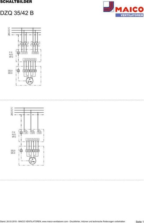 Immagine prodotto Maico MAI DZQ35/42B Ventilatore assiale da parete INenn 0,4A/1,6A 400V