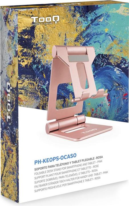 Image du produit Tooq Technology Soporte Sobremesa Para Telefono/Tablet Plegable Slim Rosa
