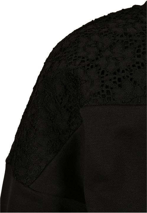 Immagine prodotto Urban Classics Girocollo corto da donna con inserto in pizzo sovradimensionato (L)